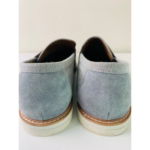 Steve Madden Normin Canvas Penny Loafer In Gray Fabric Leather Men\'s Size 12 main image 11